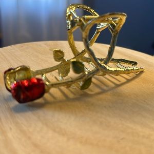 Hair Clip Rose Metal Claw